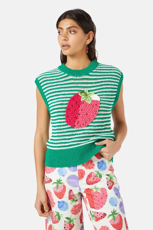 Strawberry Patch Knit Vest