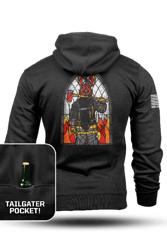 Stained Glass Firefighter - Tailgater Hoodie