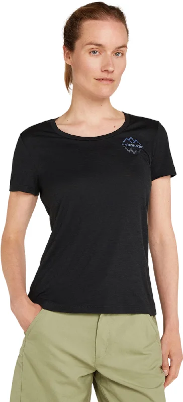 Merino 150 Tech Lite III Scoop Neck Icebreaker Logo Reflections Short Sleeve T-Shirt - Women's|-|Women Merino 150 Tech Lite Short Sleeve Scoop Tee Icebreaker Logo Reflections