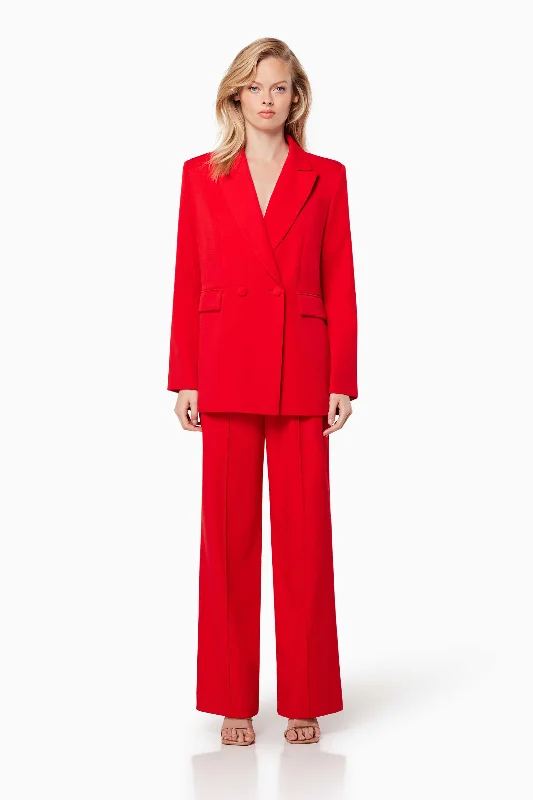 Tenderness Twill Suiting Set In Red