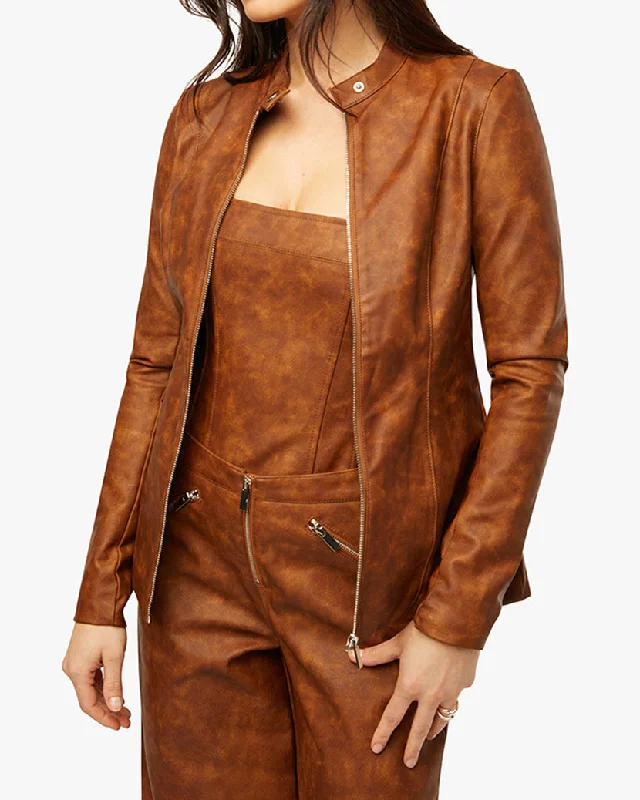 Vegan Leather Moto Jacket