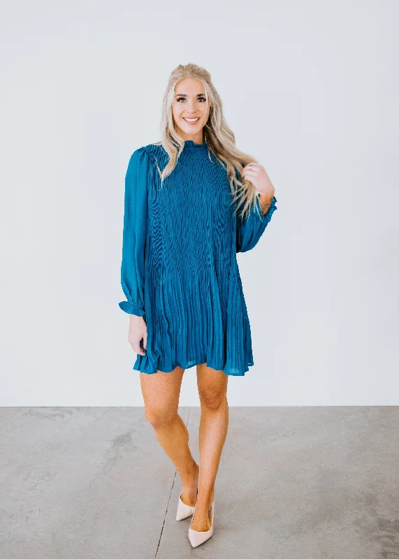 Jinger Pleated Mini Dress