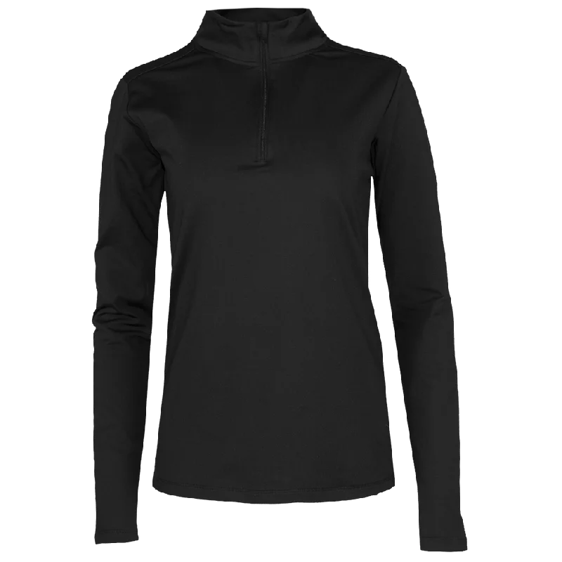 Women's Micro Fleece Zip-T - Black