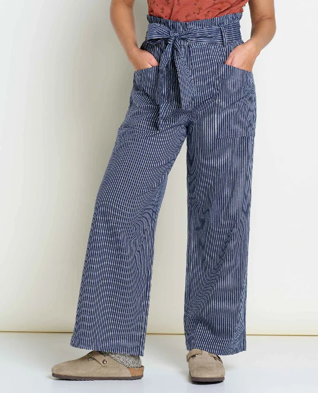 Women's Tarn Trouser - Navy Railroad Stripe