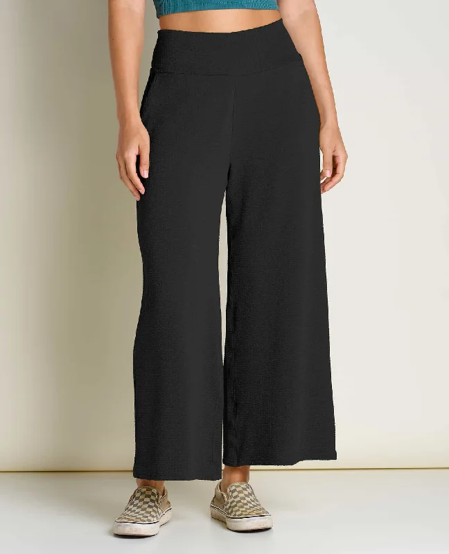 Women's Chaka Wide Leg Pant - Black Texture