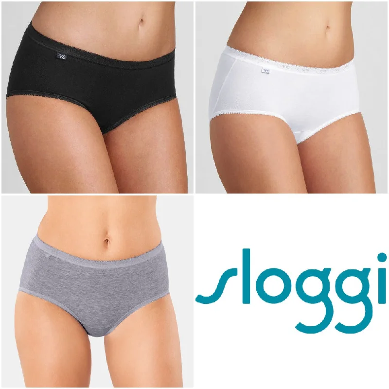 Sloggi Women's Basic+ Midi Briefs Knickers (3 + 1 Free) 4 Pack 10068837