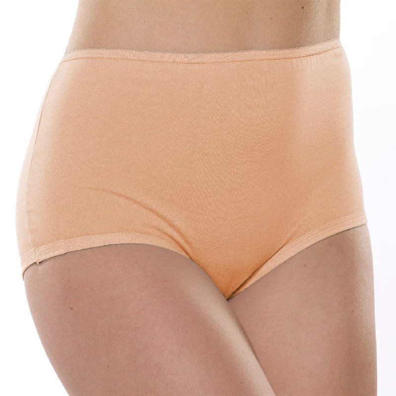 Cuff Leg Panty Beige Three Pack (100% Cotton)