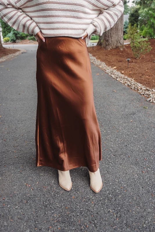 Milani Satin Midi Skirt