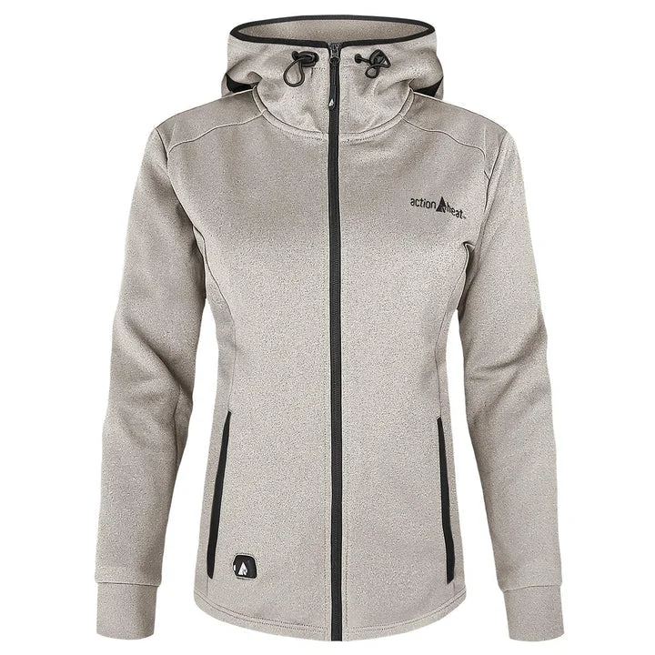 Women's 5V Battery Heated Slim Fit Hoodie - Antarctica White