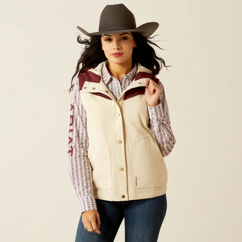 Women's Pioneer StretchShell Vest - Summer Sand & Rosewood