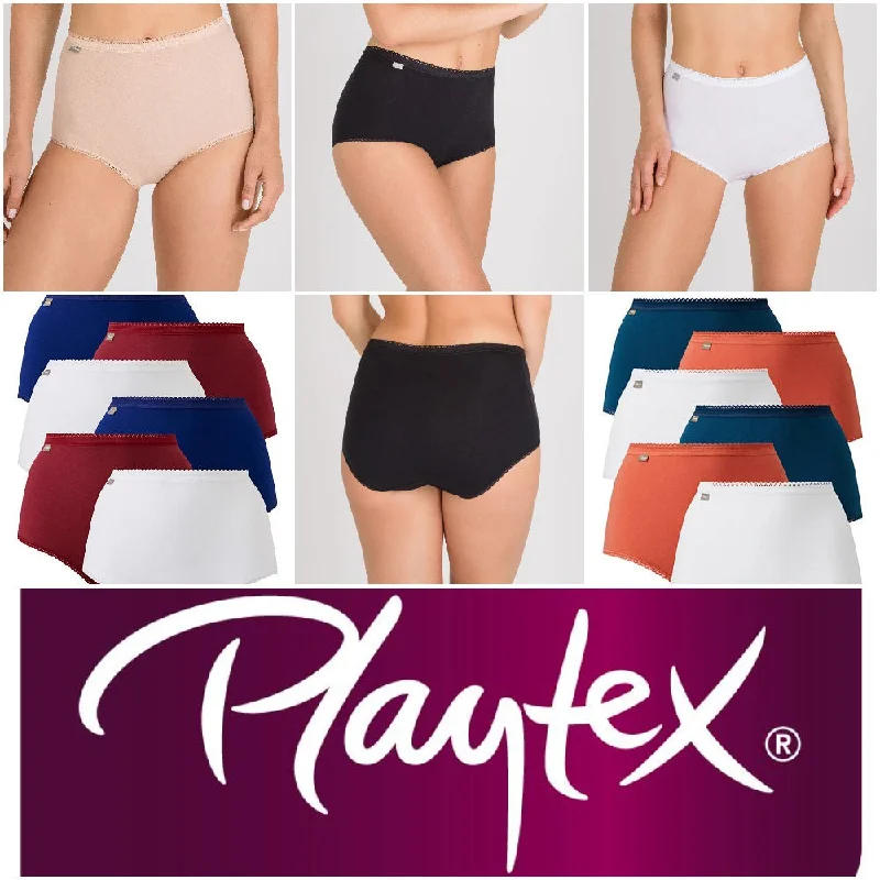 Playtex Women's Cherish Cotton Maxi Briefs Knickers 6 Pack P00BQ