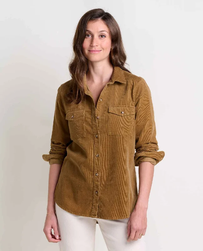 Women's Scouter Cord Long-Sleeve Shirt - Honey Brown