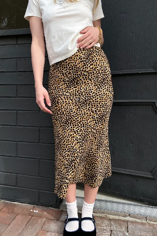 Leopard Print Midi Skirt