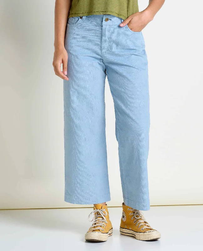 Women's Karuna Cord Wide Leg Pant - Weathered Blue