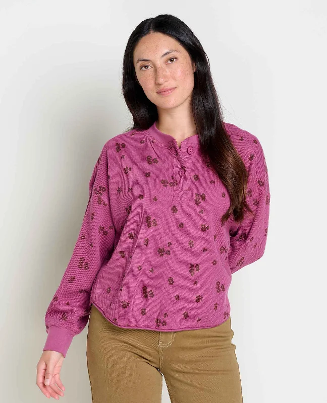 Women's McCloud Henley - Violet Floral Print