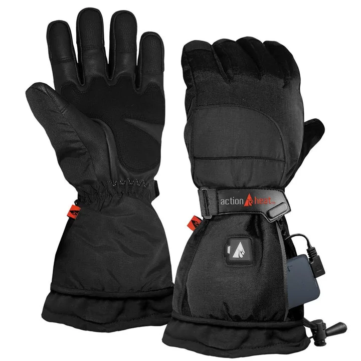 Women's 5V Battery Heated Snow Gloves - Black