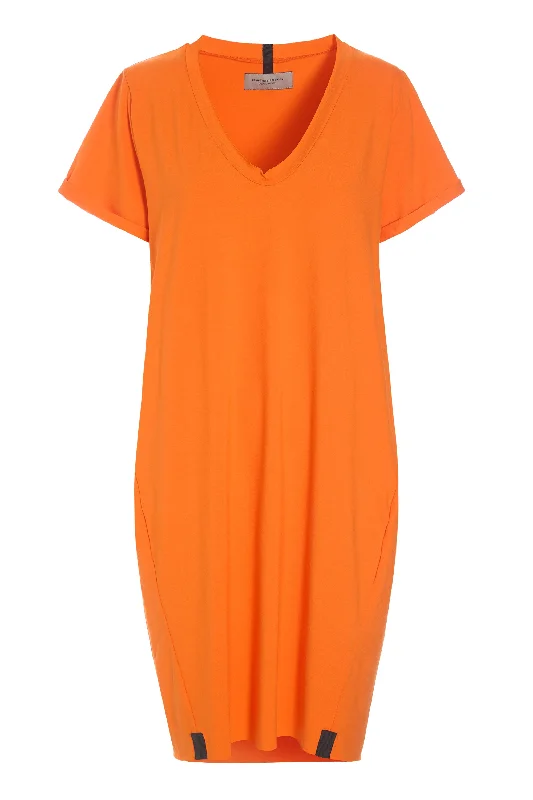 DRESS V-NECK - 98049 - ORANGE