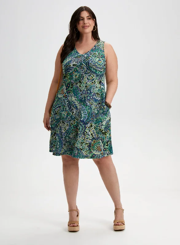 Paisley Print Day Dress