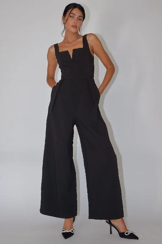 Colleen Side Pocket Jumpsuit Black