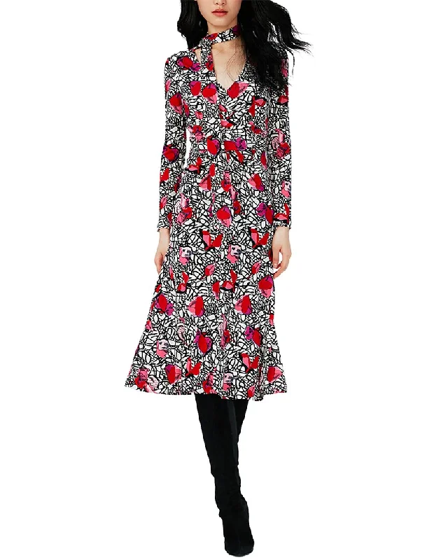 Diane von Furstenberg Marsha Wool-Blend Midi Dress