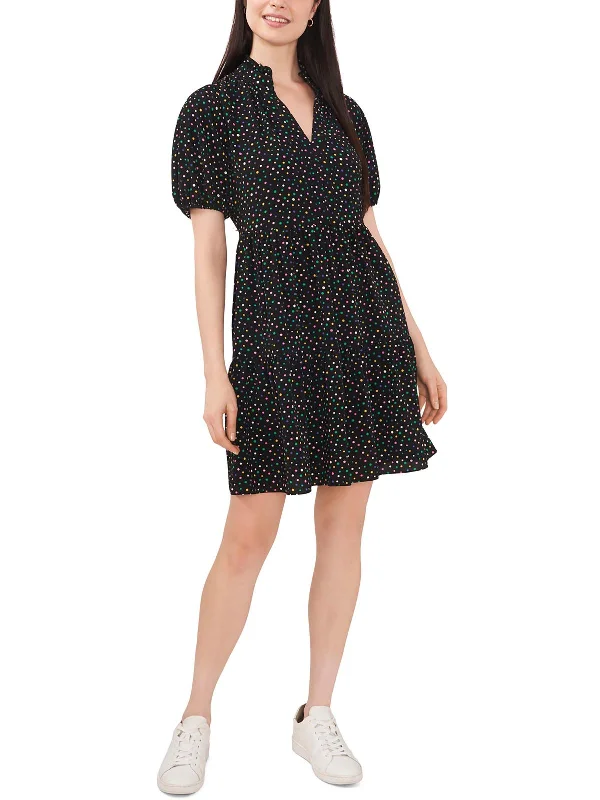 Womens Polka Dots Casual Midi Dress