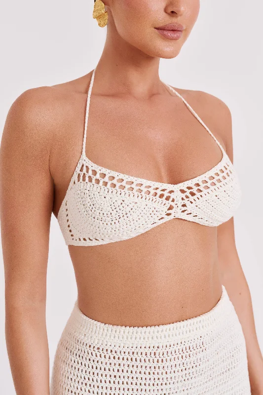 Paris Crochet Bralette - Ivory