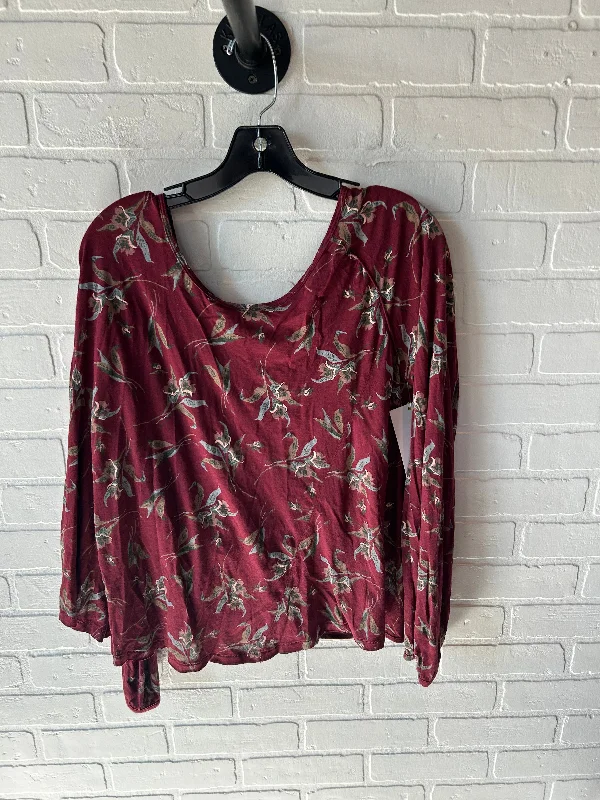 Top Long Sleeve By Free People In Red, Size: L