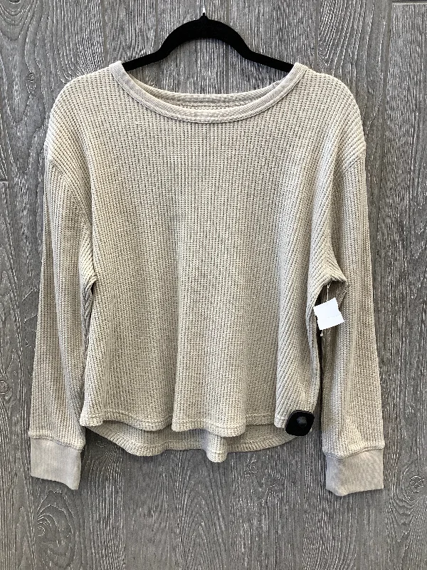 Top Long Sleeve By Gap In Beige, Size: M