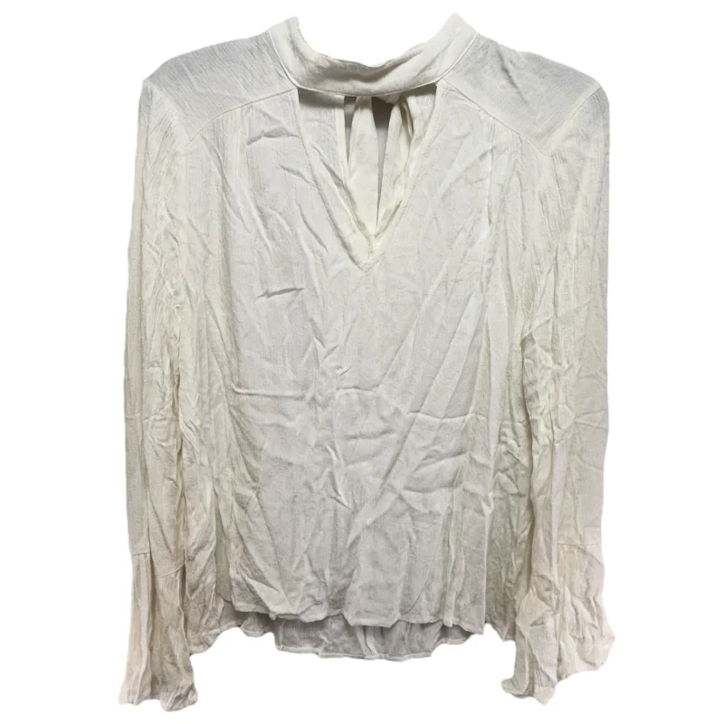 Top Long Sleeve By Loveriche In White, Size: M