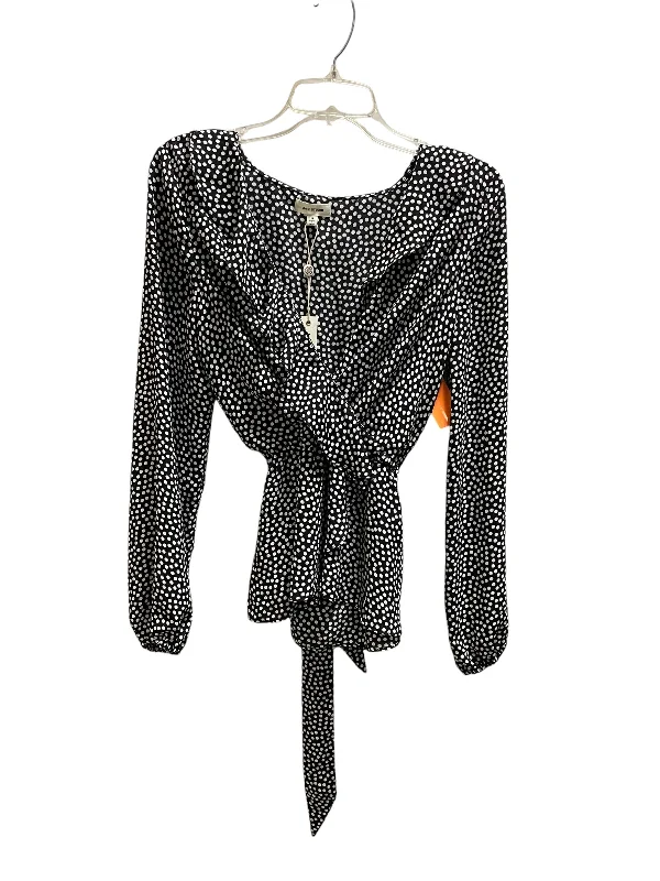 Top Long Sleeve By Max Studio In Black, Size: M