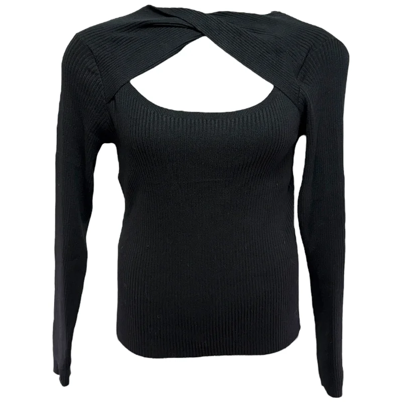 Top Long Sleeve By Zeagoo In Black, Size: L