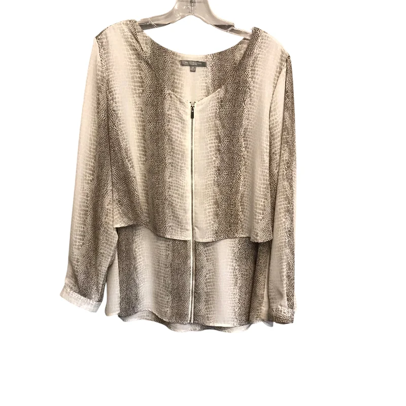 Top Ls By Ny Collection In Snakeskin Print, Size:2X