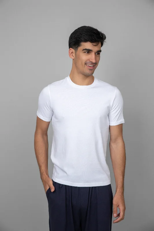 White Men's Shorts Set